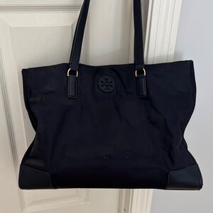 Tory Burch Navy Nylon Tote Bag